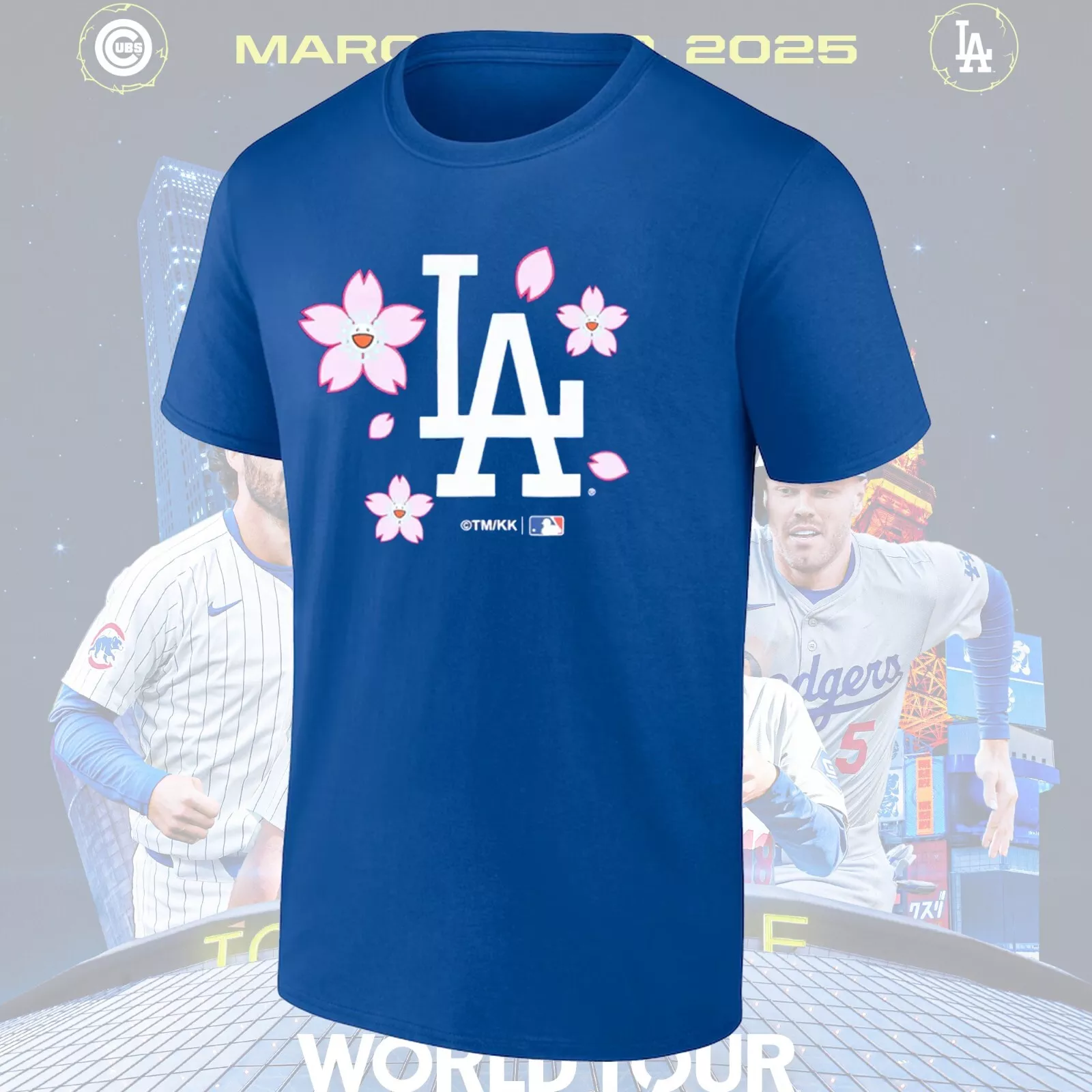 Men Los Angeles Dodgers blank blue MLB 2025 Tshirt style 8->mlb t-shirts->Sports Accessory